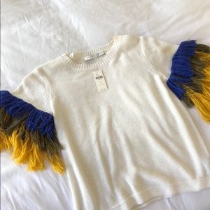 Anthropologie frilly knit top!